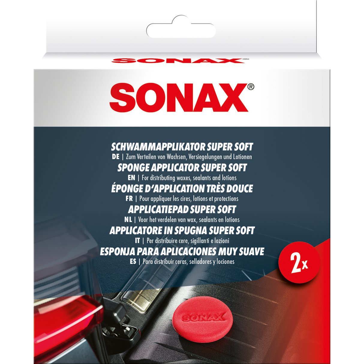 SONAX Applicator Pad 2-pack röd